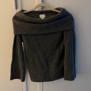 H&M gray off the shoulder sweater